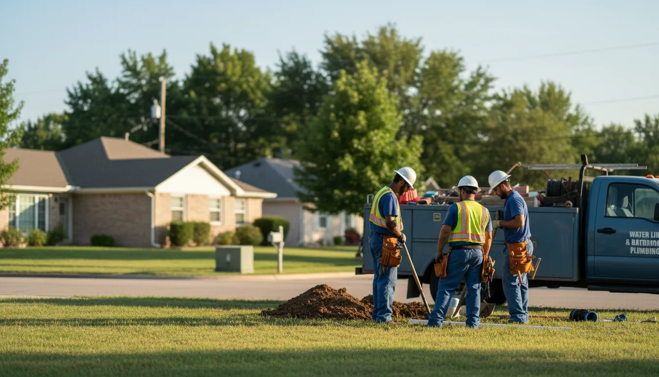 Residential water line and bathroom plumbing service in Monroe, CT